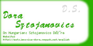 dora sztojanovics business card